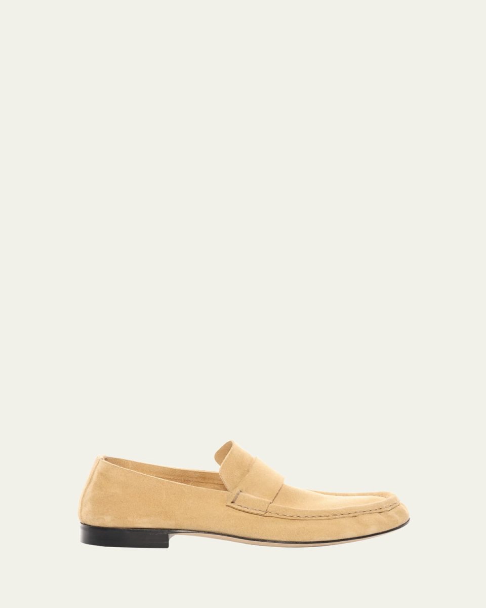 Calf Suede Slip-On Loafers